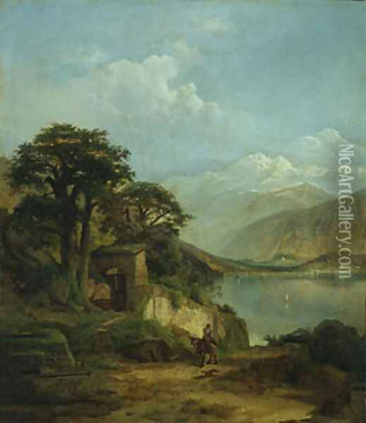 Lake Como 1867 Oil Painting - Thomas Moran