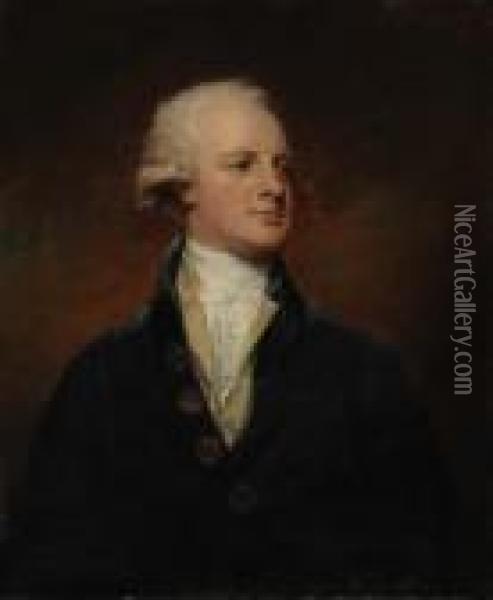 Portrait Of Sir Abraham Hume Of Wormleybury Oil Painting - George Romney
