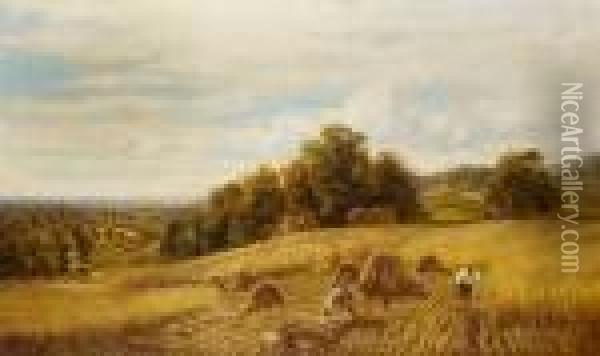 Harvest Time Oil Painting - Alfred Augustus Glendening
