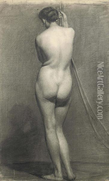 Standing Female Nude Oil Painting - Robert Walker Macbeth