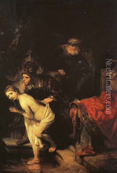 Susanna and the Elders (detail) 1647 Oil Painting - Rembrandt Van Rijn