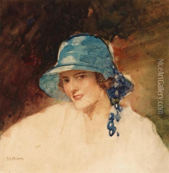 The Blue Hat Oil Painting - Benjamin Edwin Minns