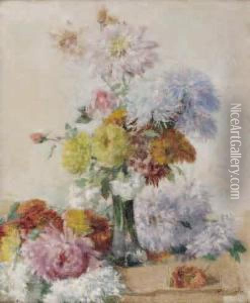 Vase De Fleurs Oil Painting - Emil Carlsen