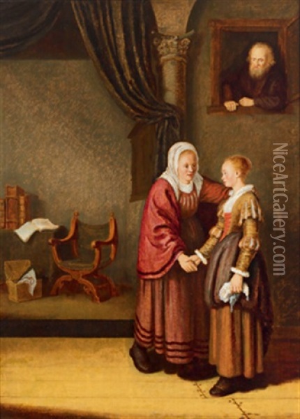 Die Schwangere Tochter Oil Painting - Abraham de Pape