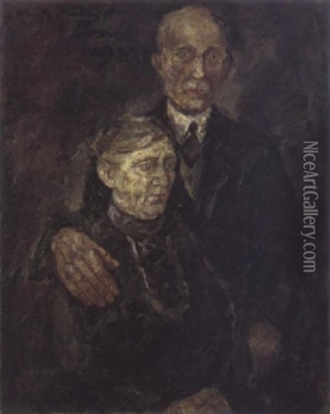 Portrat Eines Alteren Paares Oil Painting - Pol (Paul) Cassel