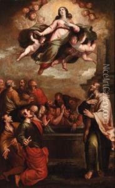 The Assumption Of The Virgin Oil Painting - Francesco Maffei