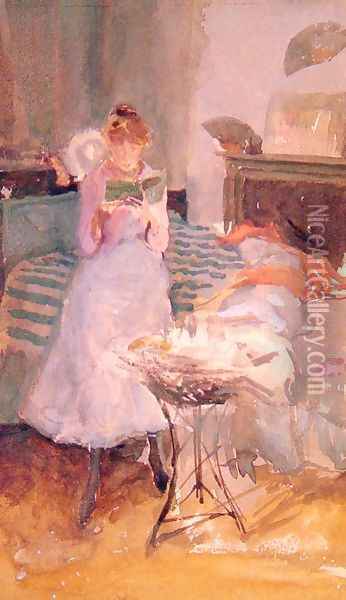 Pink Note : The Novelette Oil Painting - James Abbott McNeill Whistler