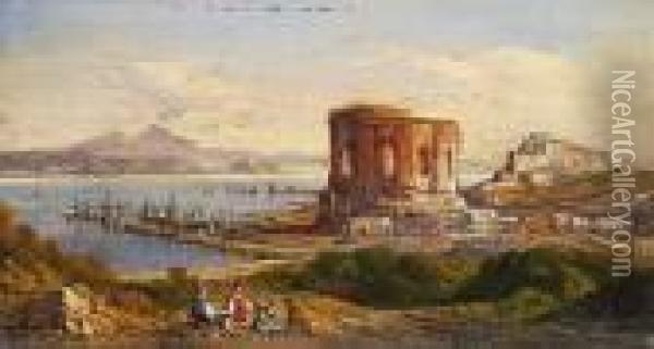 On The Islands In The Bay Of Naples Oil Painting - Consalvo Carelli