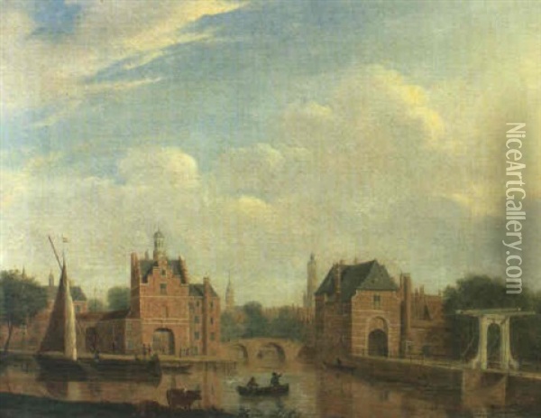 View Of Delft From The South Oil Painting - Jan Ekels the Elder