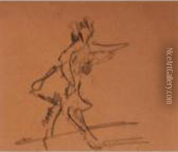 Study Of A Dancer Oil Painting - Walter Richard Sickert