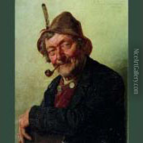 Homme A La Pipe 1902 Oil Painting - G. Hugo Kotschenreiter