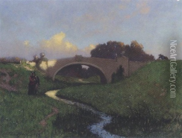 Stelldichein Oil Painting - Gustav Wilhelm Lautenschlaeger