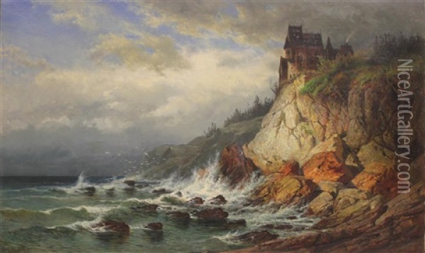 Northeast Seacoast Oil Painting - Carl Philipp Weber