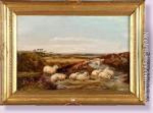 Berger Et Son Troupeau Oil Painting - William Joseph Shayer