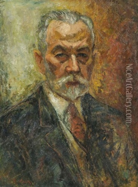 Portrait D'homme Oil Painting - Issachar ber Ryback