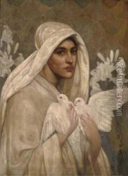 Peace Oil Painting - Dante Gabriel Rossetti
