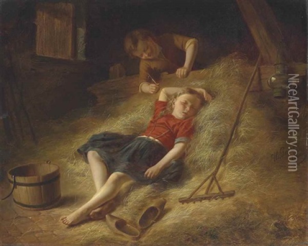 The Mischief Maker Oil Painting - Theodore Gerard