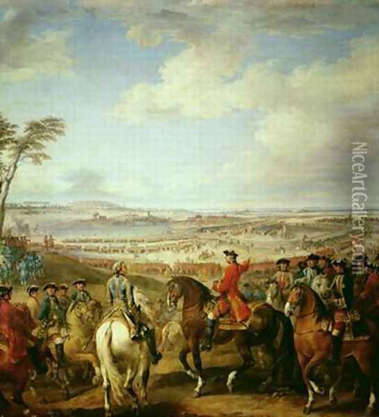 The Battle of Lawfeld Oil Painting - Pierre Lenfant