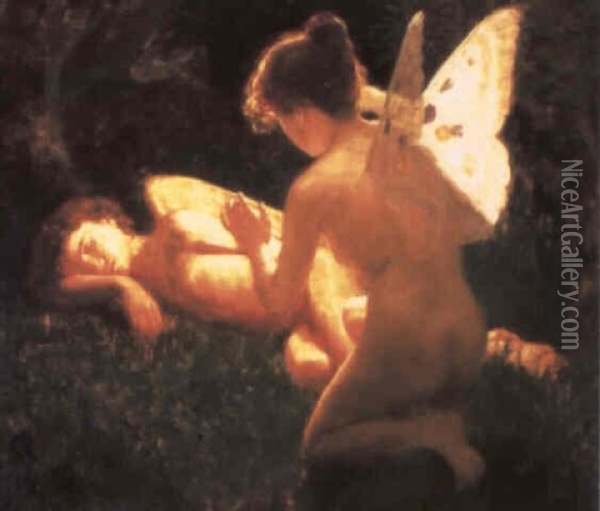 Cupid And Psyche Oil Painting - Middleton Jameson