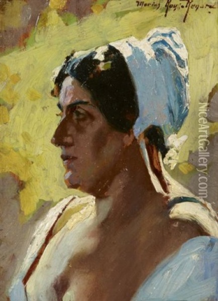 Portrait D'isodorine Oil Painting - Antonin Marius Auguste Roux-Renard