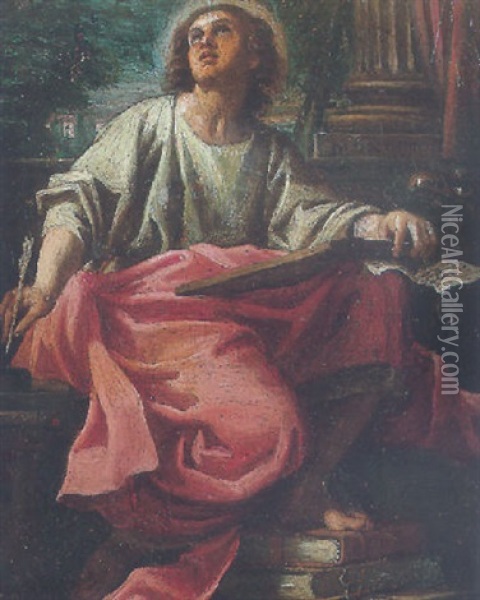 Saint John The Evangelist Oil Painting -  Scarsellino