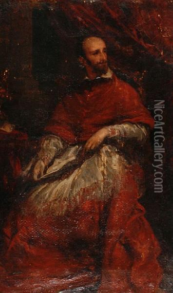 Portrait Of Cardinal Bentivoglio Oil Painting - Sir Anthony Van Dyck
