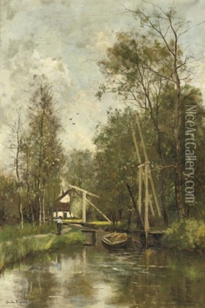 The Draw-bridge Oil Painting - Jan van Rynen