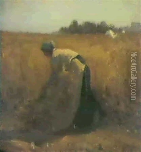 La Moisson Oil Painting - Jules Breton