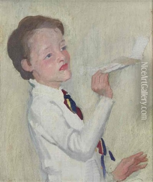 Portrait Of Maurice, The Artist's Son Oil Painting - George Washington Lambert
