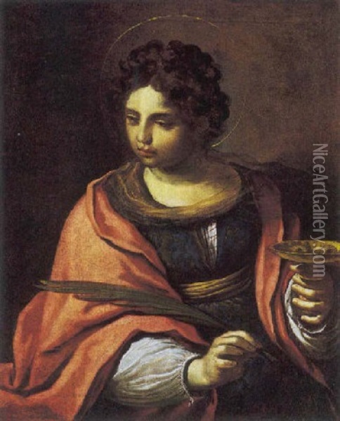 Santa Lucia Oil Painting - Camillo Ricci