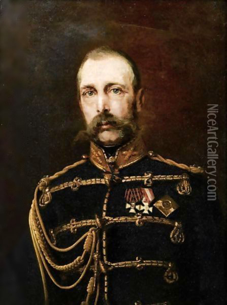 Portrait Of Tsar Alexander II Oil Painting - Konstantin Egorovich Egorovich Makovsky