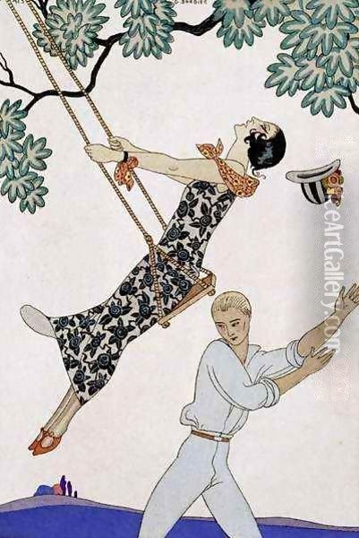 The Swing Oil Painting - Georges Barbier