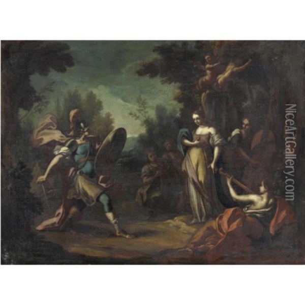 Scena Mitologica Oil Painting - Filippo Falciatore