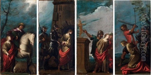 Sant'agnese: Quattro Episodi Della Sua Vita (set Of 4) Oil Painting - Pietro Ricchi
