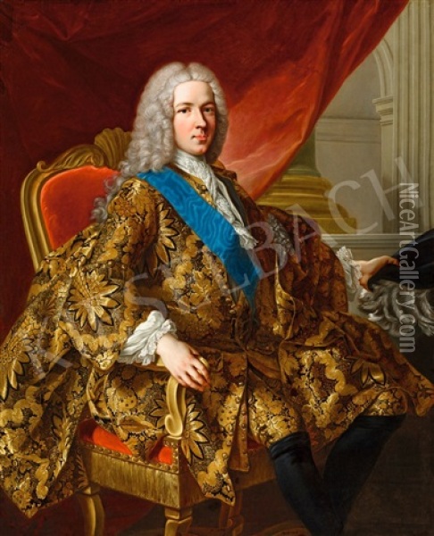 Portrait Of A Spanish Aristocrat Oil Painting - Louis Michel van Loo