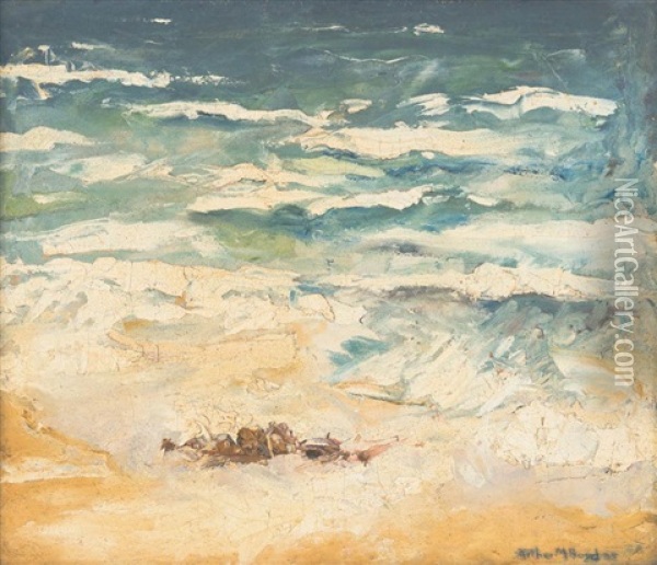 In Coming Tide, Port Phillip Bay Oil Painting - Arthur Merric Boyd