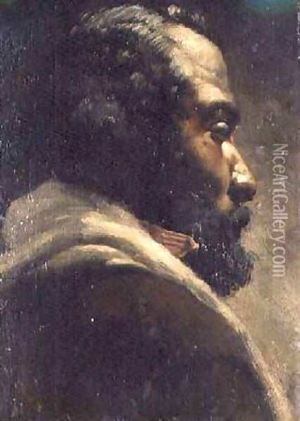 Head of a Negro Oil Painting - Matthijs Maris