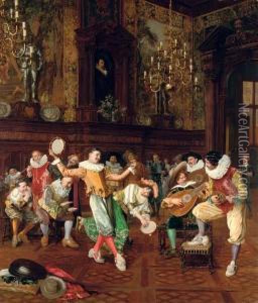 The Court Musicians Oil Painting - Francois Brunery