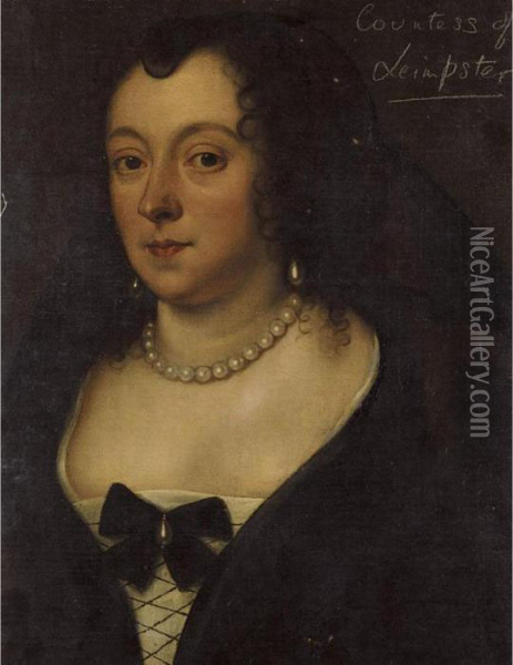 Portrait Of Catherine, Lady Cholmondeley, Later Countess Of Leinster Oil Painting - Sir Anthony Van Dyck