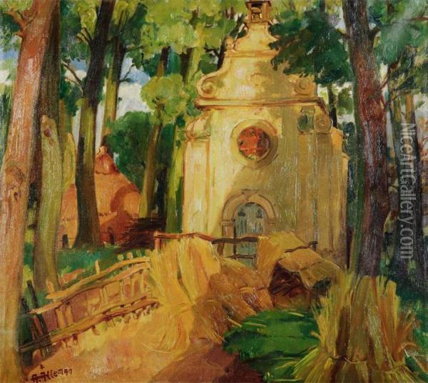 Chapel Oil Painting - Albert Alleman