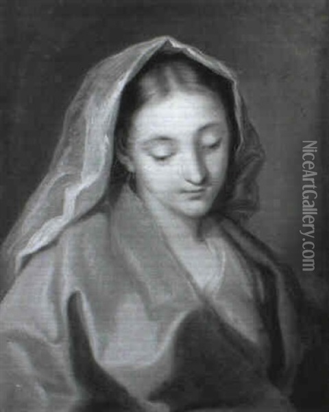 Buste De La Vierge Oil Painting - Benedetto Luti