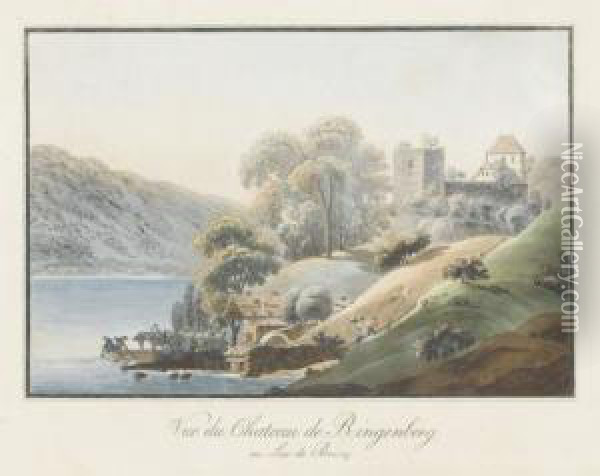 Vue Du Chateau De Ringenberg/au Lac De Brienz Oil Painting - Jakob Samuel Weibel