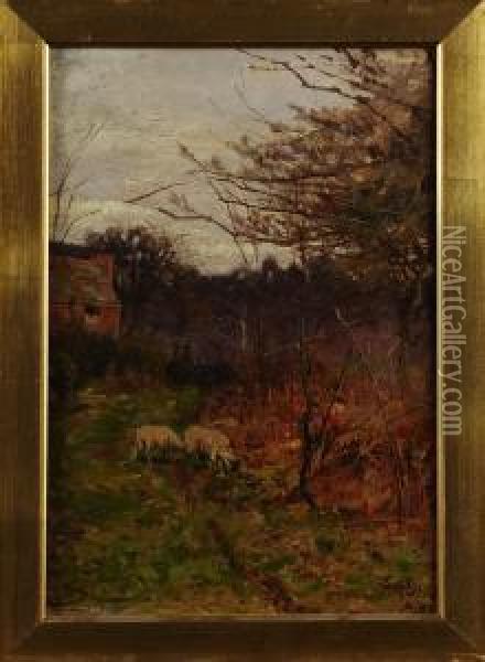 Landskapmed Far Oil Painting - Sidney Grant Rowe