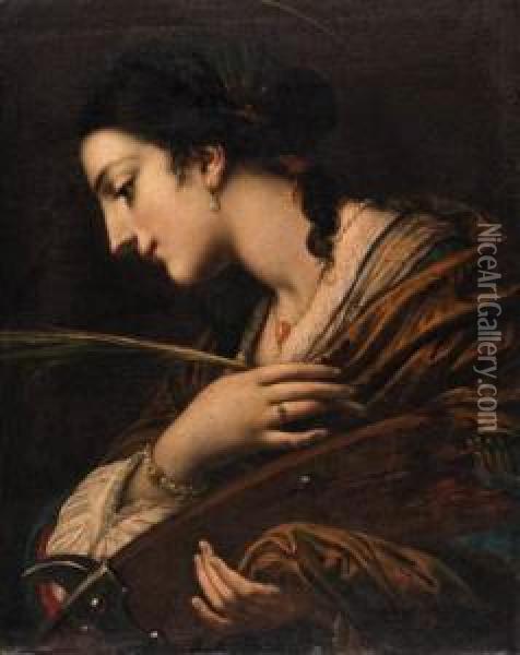 Saint Catherine Of Alexandria Oil Painting - Baldassarre Franceschini