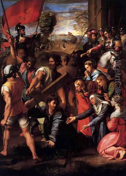 Christ Falls on the Way to Calvary 2 Oil Painting - Raffaelo Sanzio