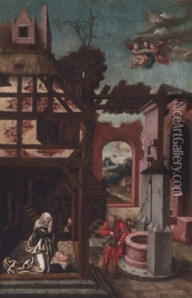 The Nativity Oil Painting - Cornelis Van Dalem