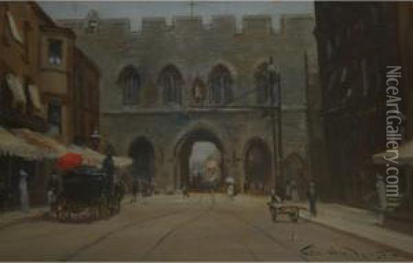 The Bar Gate, Southampton Oil Painting - George Hyde Pownall