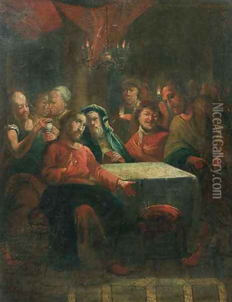 Christ at Emmaus Oil Painting - Januarius Zick