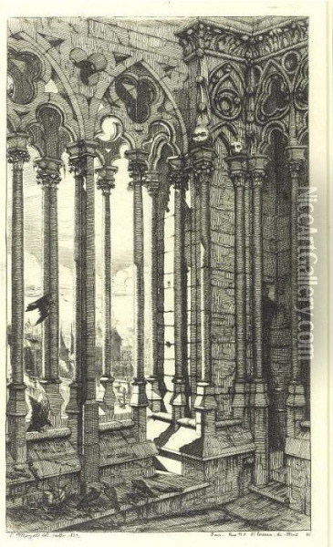 La Galerie Notre-dame, Paris (d. & W. 26) Oil Painting - Charles Meryon