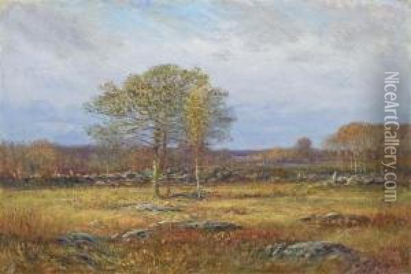Autumn Fields Oil Painting - Dwight William Tryon